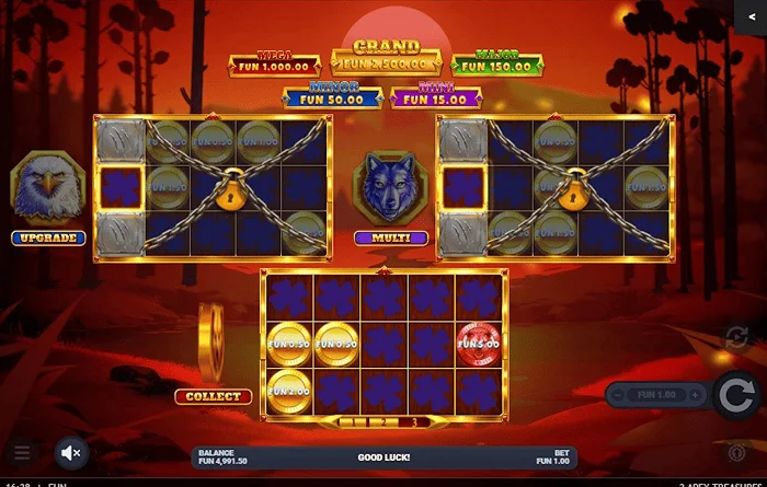 3 Apex Treasures - pokretanje Hold & Win s pločom vukova